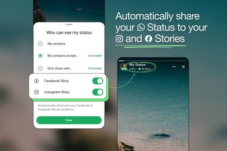 Ahora puedes compartir tus estados de WhatsApp automáticamente en Instagram y Facebook. Aunque no en Europa Ahora puedes compartir tus estados de WhatsApp automáticamente en Instagram y Facebook. Aunque no en Europa