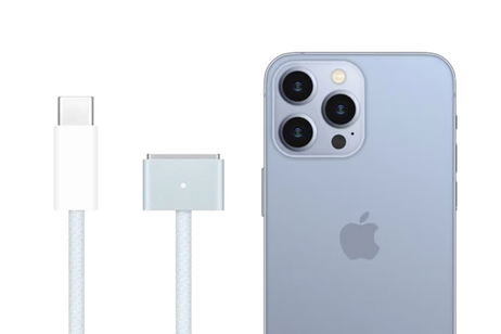 El MacBook Air M4 viene con un bonito cable de color azul. Ojalá también llegue al iPhone
